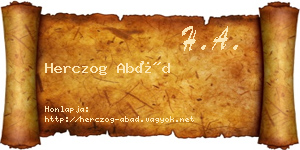 Herczog Abád névjegykártya